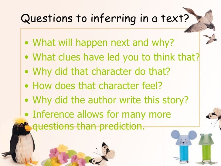 prediction and inference inferring