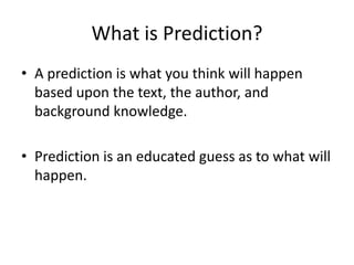 Prediction and inference 4th grade | PPTX