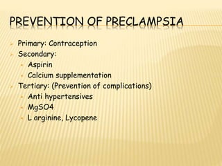 Prediction and prevention of Preeclampsia | PPTX