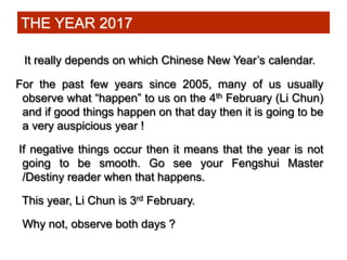 It really depends on which Chinese New Year’s calendar.
For the past few years since 2005, many of us usually
observe what...