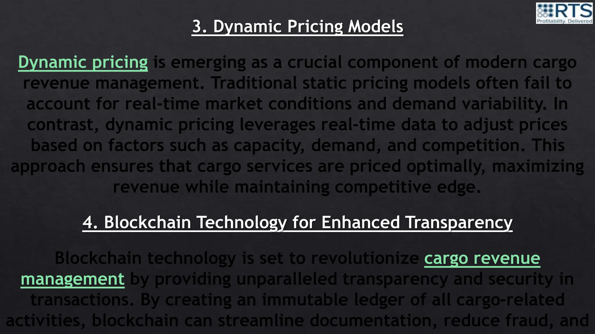 Predictions and Trends for the Evolution of Cargo Revenue Management in ...