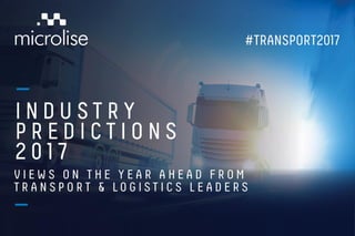 Transport Industry Predictions 2017