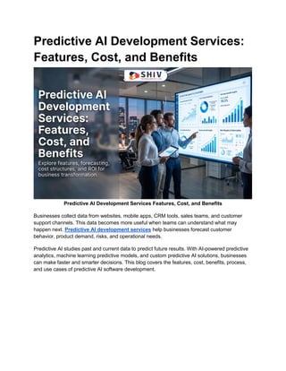 Benefits of Predictive AI Development for Modern Enterprises | PDF