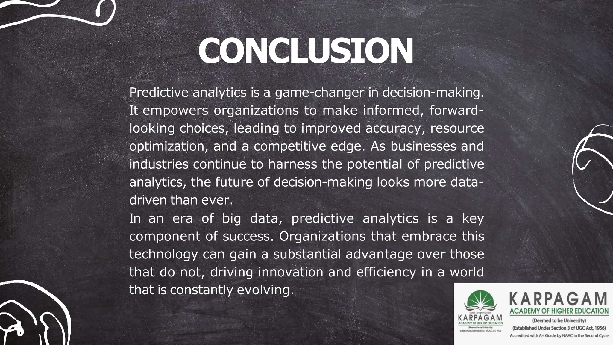 PREDICTIVE ANALYTICS AND ITS IMPACT ON DECISION-MAKING - Karpagam ...