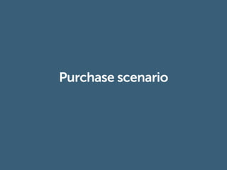Purchase scenario
 