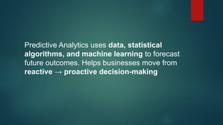 Predictive Analytics Solution - AI Solutions | PPTX