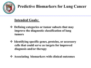 Predictive biomarkers for lung cancer | PPTX