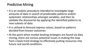 Predictive data mining | PPTX | Stocks and Bonds | Personal Investing
