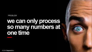© 2014 SapientNitro
we can only process
so many numbers at
one time
PROBLEM
 