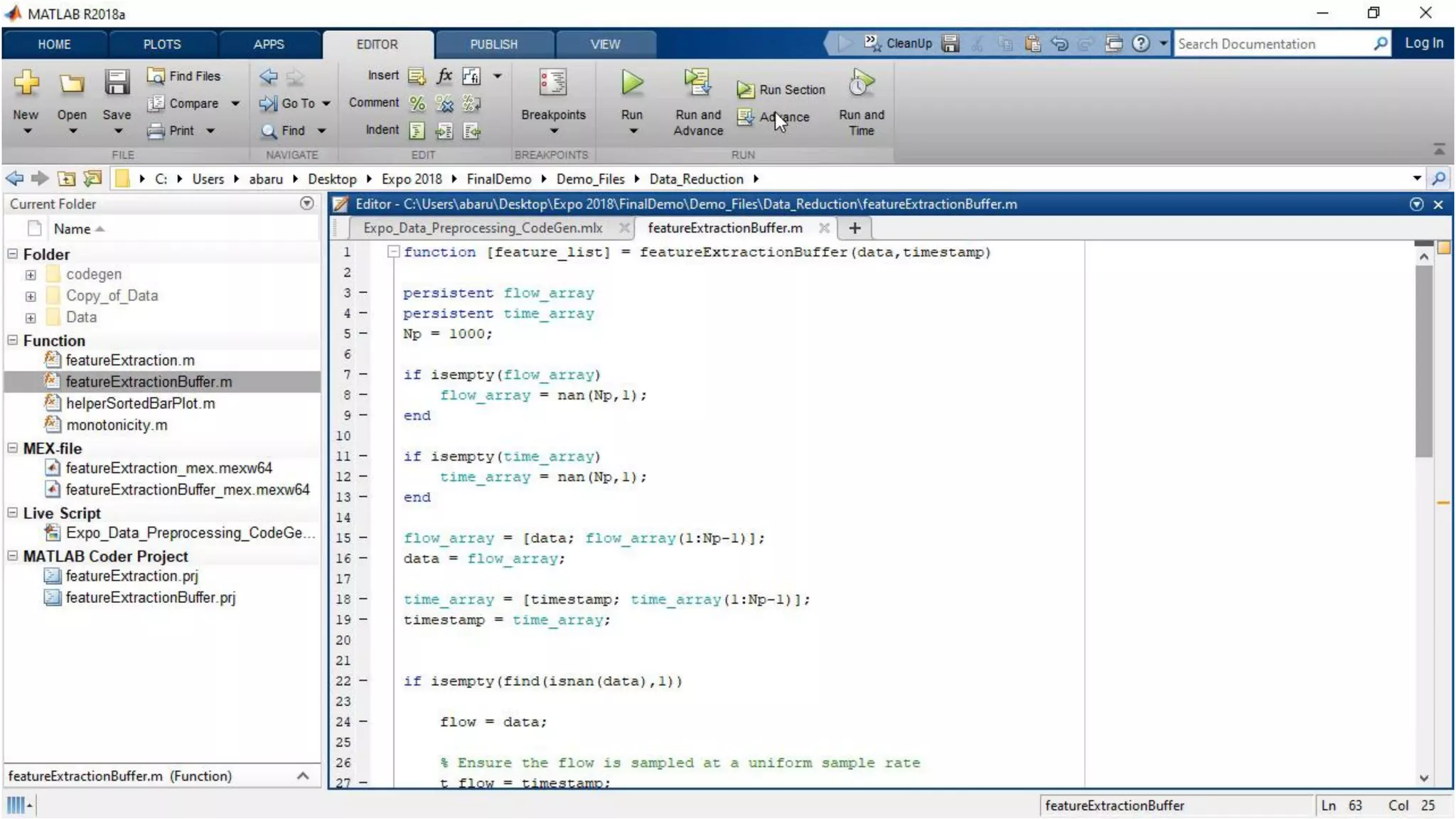 67
Video showing Codegen with MATLAB Coder
 
