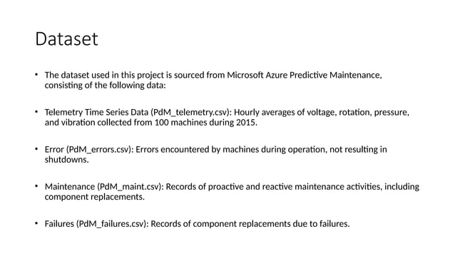 Predictive Maintenance Using Deep Learning Pptx Free Download