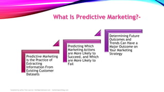 Predictive Marketing Analytics