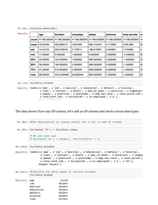 The data doesn’t have any ID column, let’s add an ID column and check various data types.
 