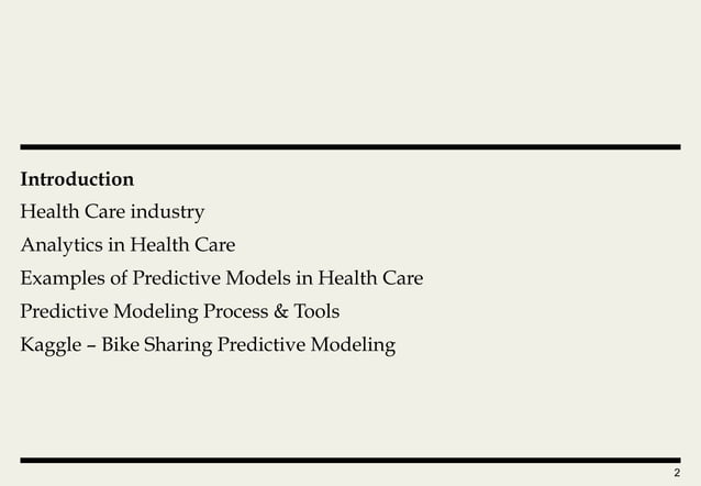 Predictive modeling healthcare | PDF
