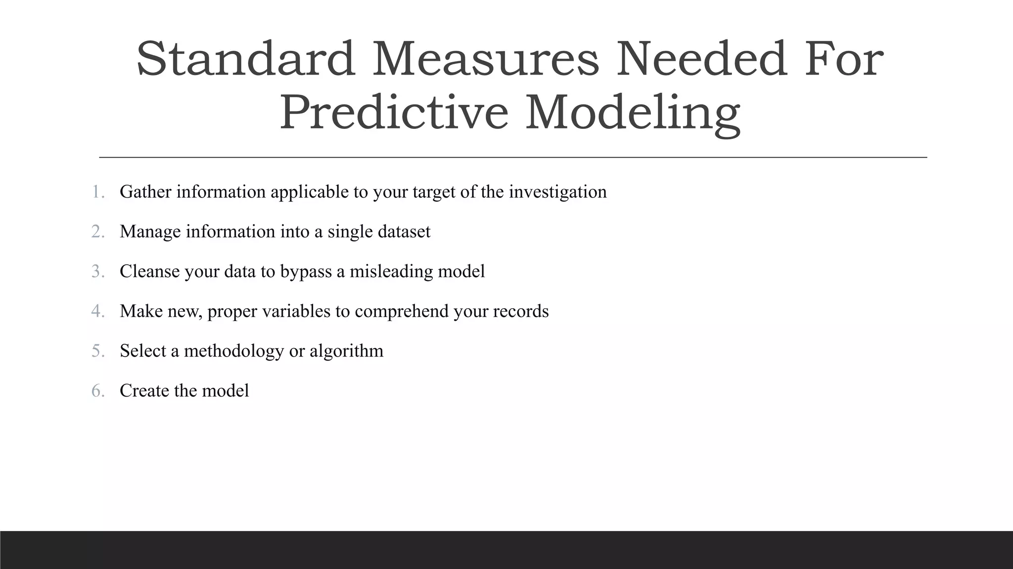 Predictive Modeling Procedure | PPT