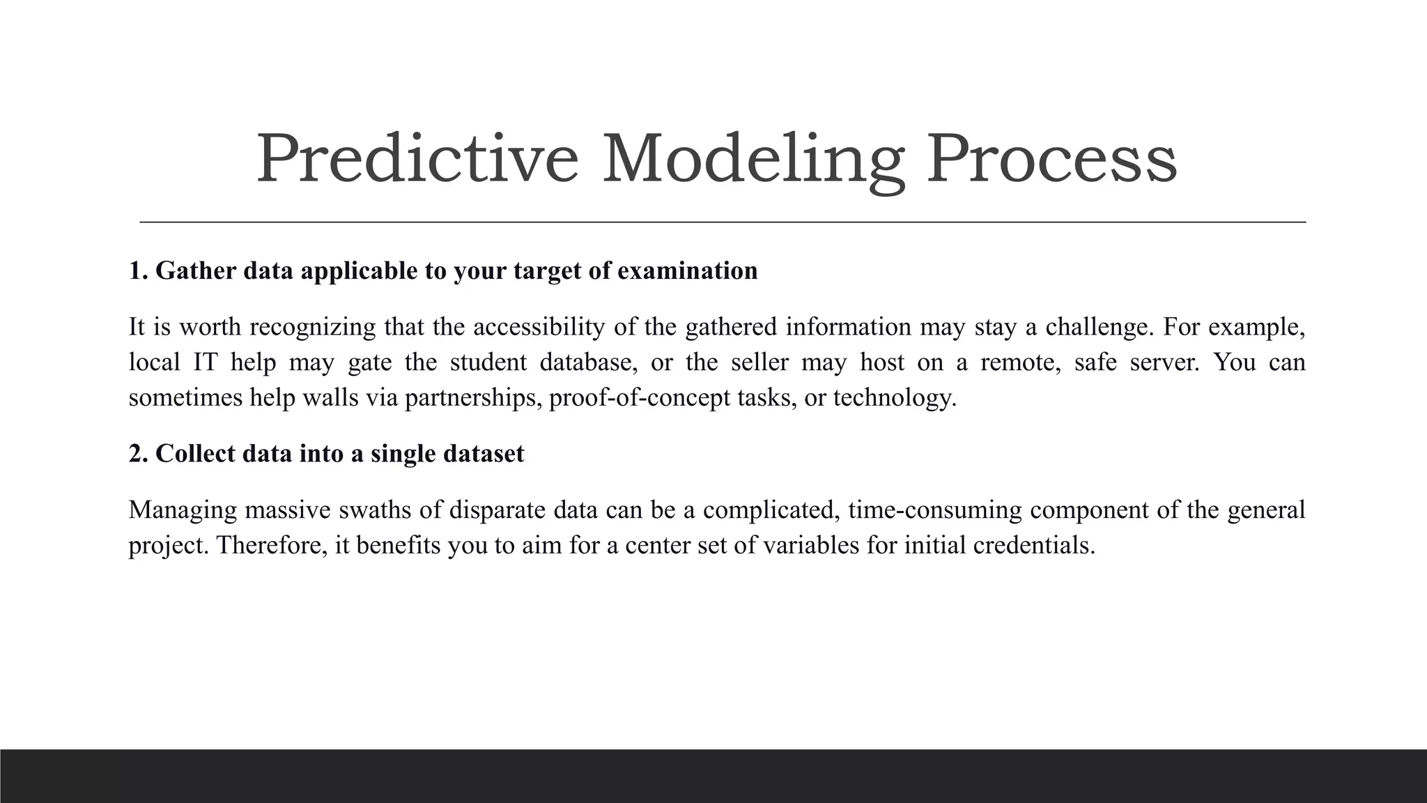 Predictive Modeling Procedure | PPT