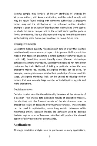 Predictive Modeling and Analytics select_chapters | PDF