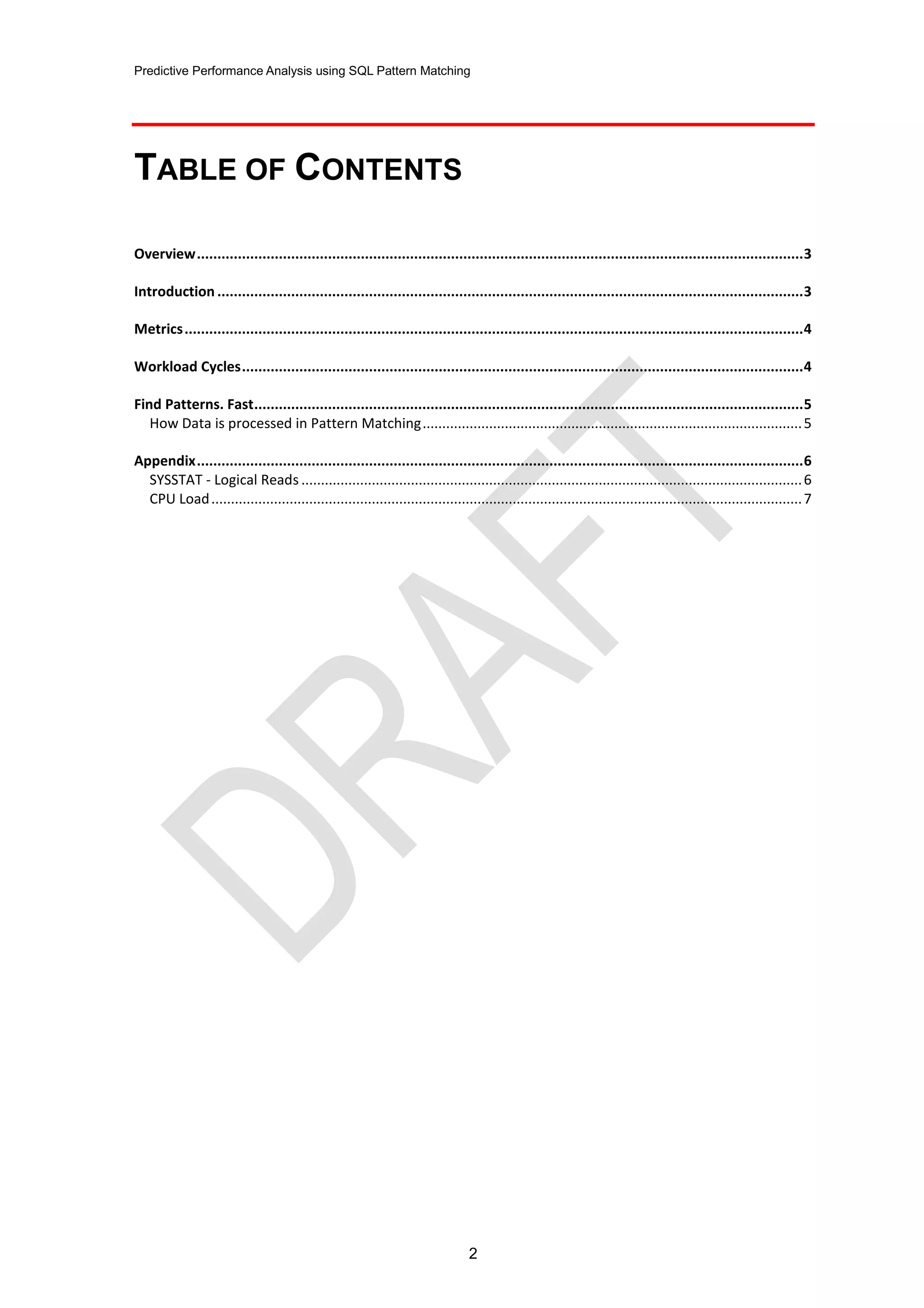 Predictive performance analysis using sql pattern matching | PDF | Free ...