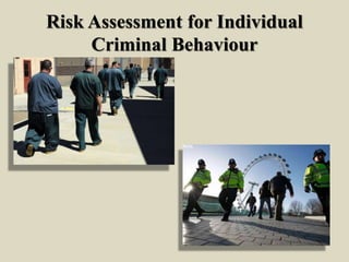 Risk Assessment for Individual
Criminal Behaviour
 