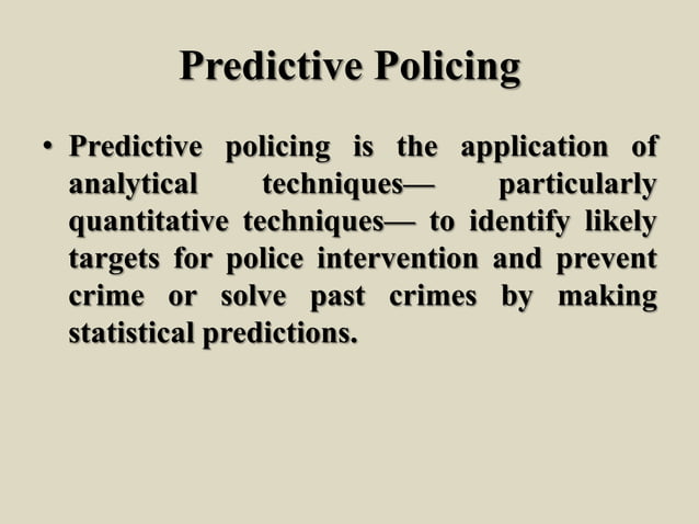 Predictive Policing | PPT