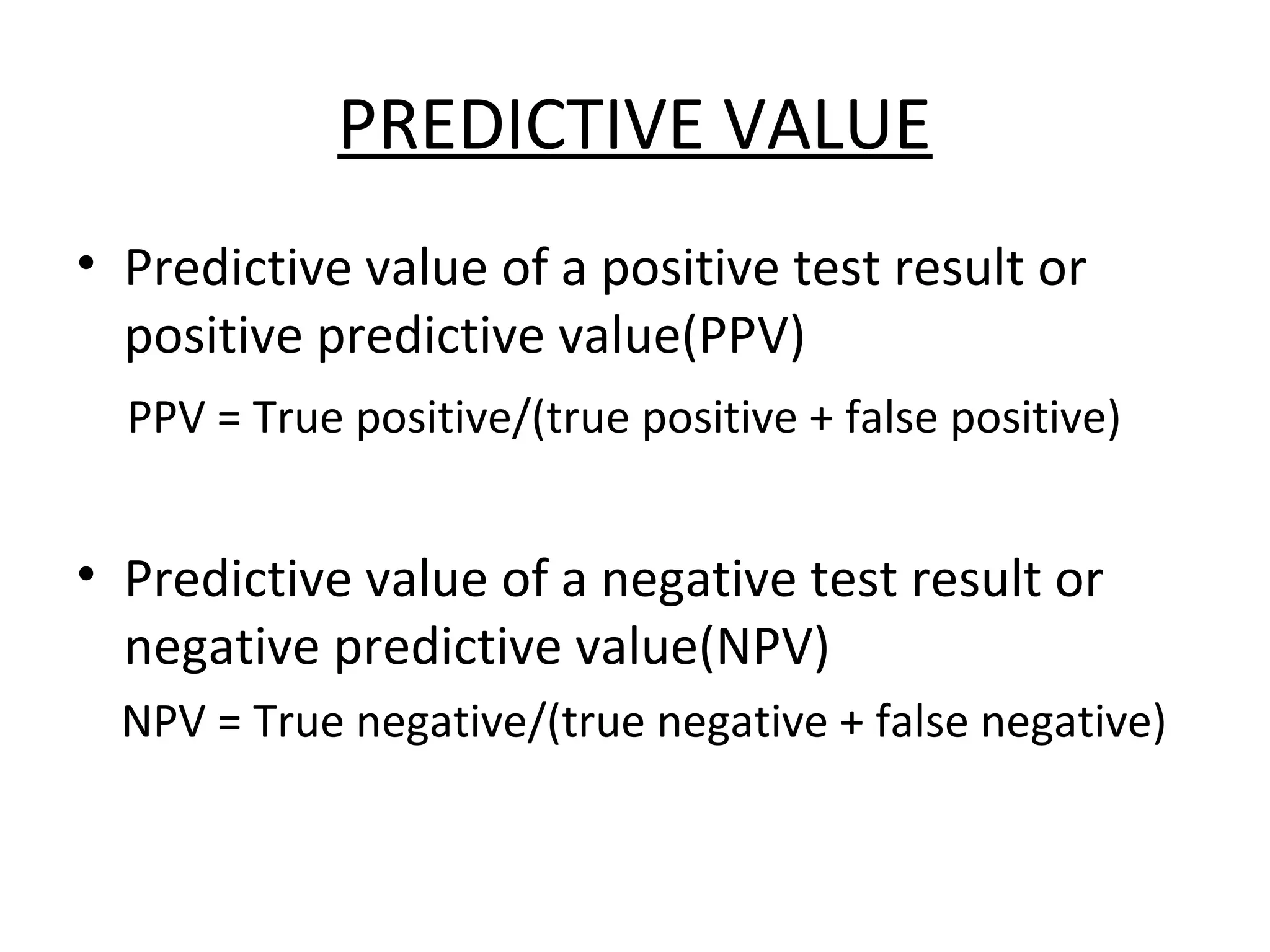 Predictive value and likelihood ratio | PPT