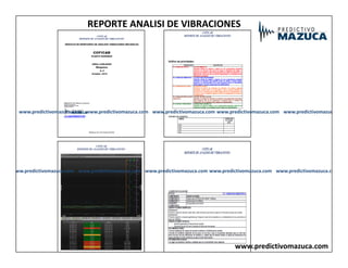REPORTE ANALISI DE VIBRACIONES
www.predictivomazuca.com
www.predictivomazuca.com www.predictivomazuca.com www.predictivomazuca.com
www.predictivomazuca.com
www.predictivomazuca.com
www.predictivomazuca.com
www.predictivomazuca.com www.predictivomazuca.com www.predictivomazuca.com
www.predictivomazuca.com
 