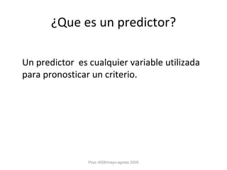 Predictores | PPT