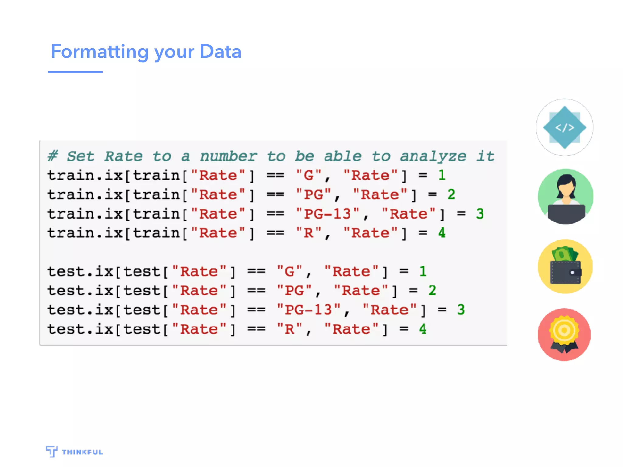 Formatting your Data
 
