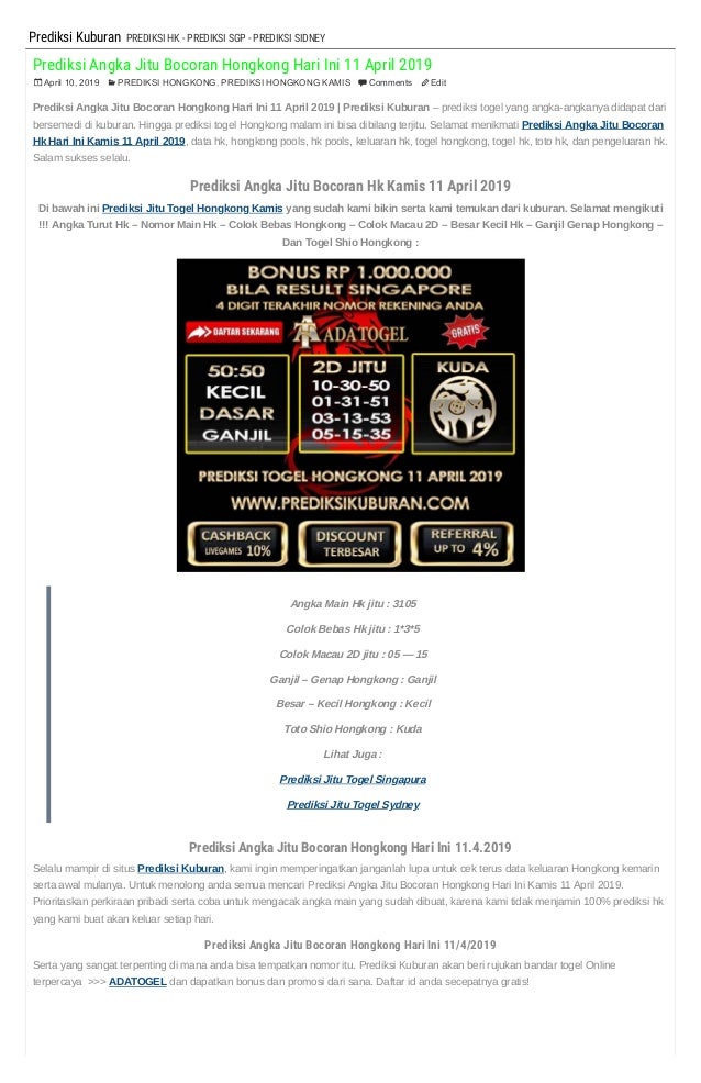 Prediksi Angka Main Ekor Hk Malam Ini