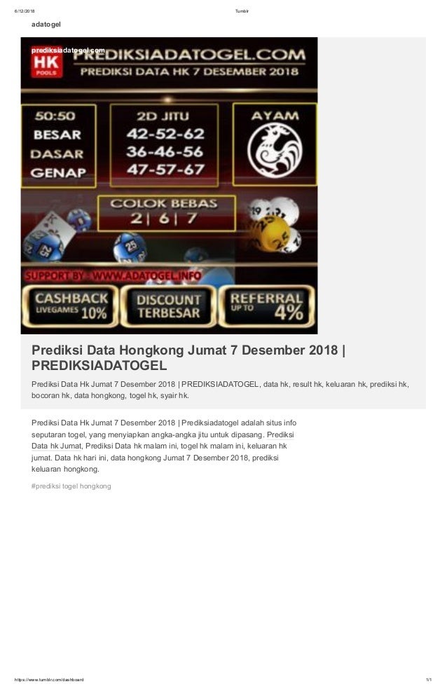 Prediksi Data Hongkong Jumat 7 Desember 2018 Prediksiadatogel
