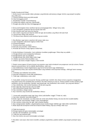 Prediksi Soal Cpns Tkp