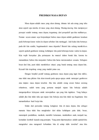 Prediksi masa depan | DOCX
