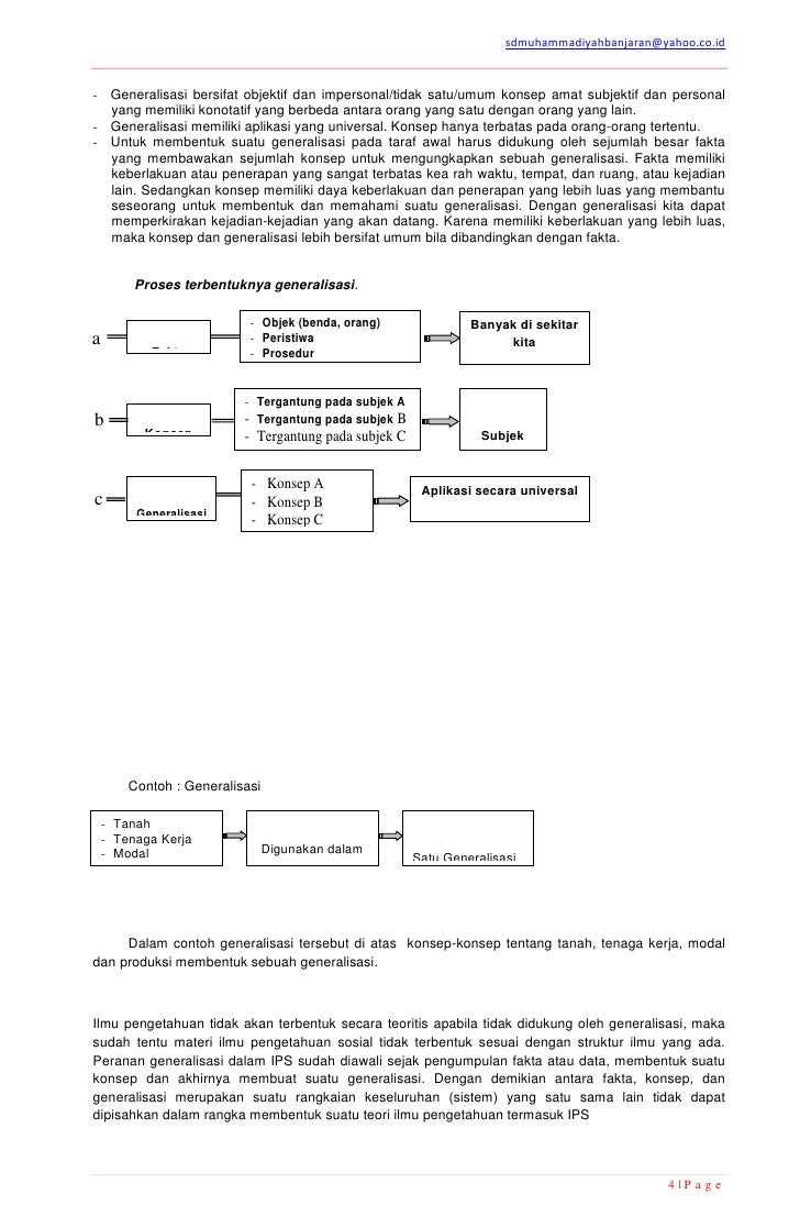 Contoh Generalisasi Dalam Ilmu Sejarah