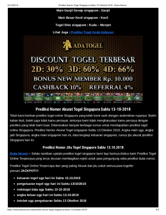 Totobet Sgp Hari Ini Sumber Pengetahuan