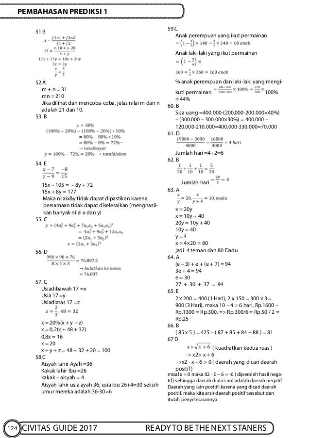 Soal matematika stan dan pembahasan