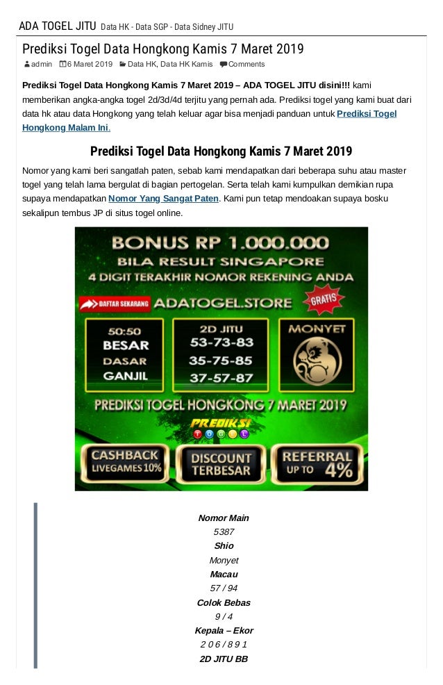 Data Togel Hongkong Dua Angka Data Togel Hongkong Dua Angka