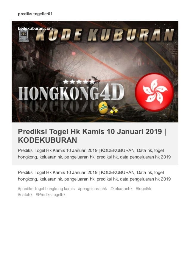 Prediksi togel hk kamis 10 januari 2019