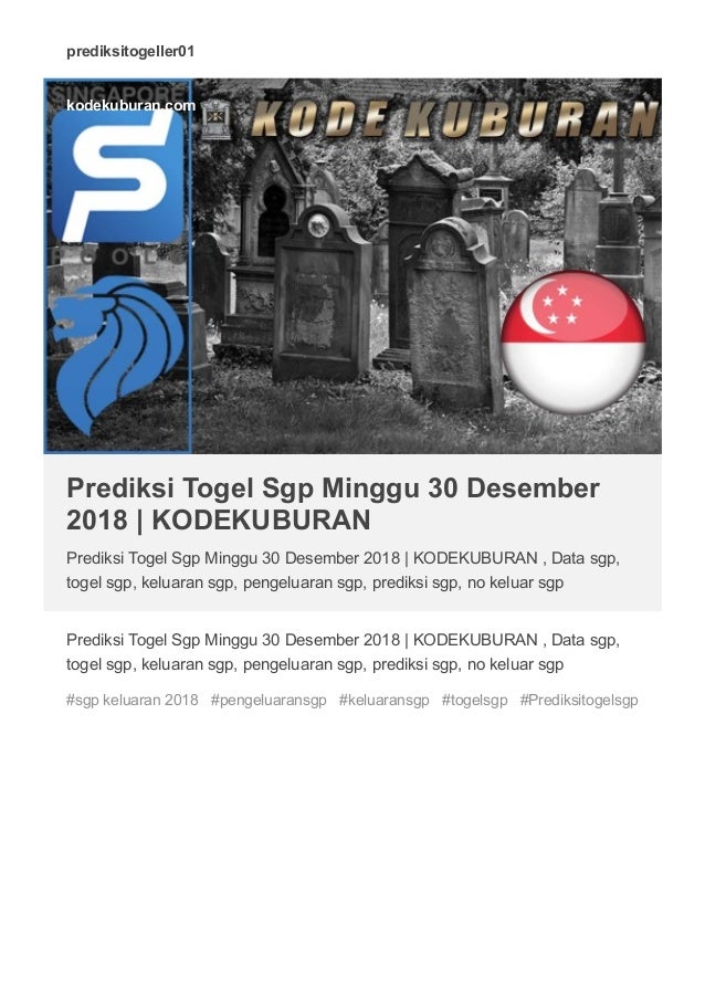 Prediksi togel sgp minggu 30 desember 2018 copy