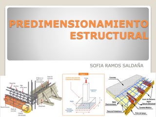 PREDIMENSIONAMIENTO
ESTRUCTURAL
SOFIA RAMOS SALDAÑA
 