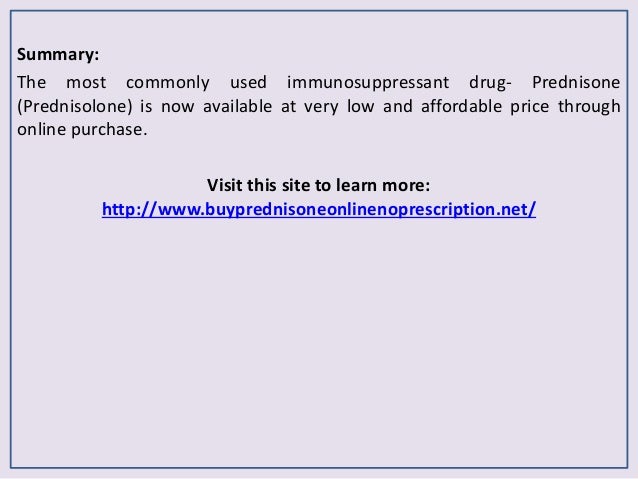 Purchase of prednisolone