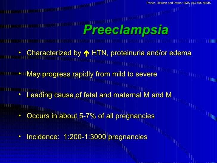 Preeclampsia And Eclampsia An EMS Case Review