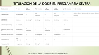 TITULACIÓN DE LA DOSIS EN PRECLAMPSIA SEVERA
AJOG VOLUMEN 226, NUMERO 2, SUPLEMENTO S1196-S1210,01 DE FEBRERO DE 2022
 