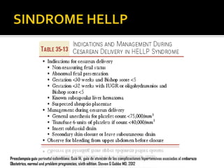 Preeclampsia guía perinatal colombiana. Guía 14, guia de atención de las complicaciones hipertensivas asociadas al embarazo
Obstetrics, normal and problem pregnancies, sixth edition. Steven G Gabbe MD. 2012

 
