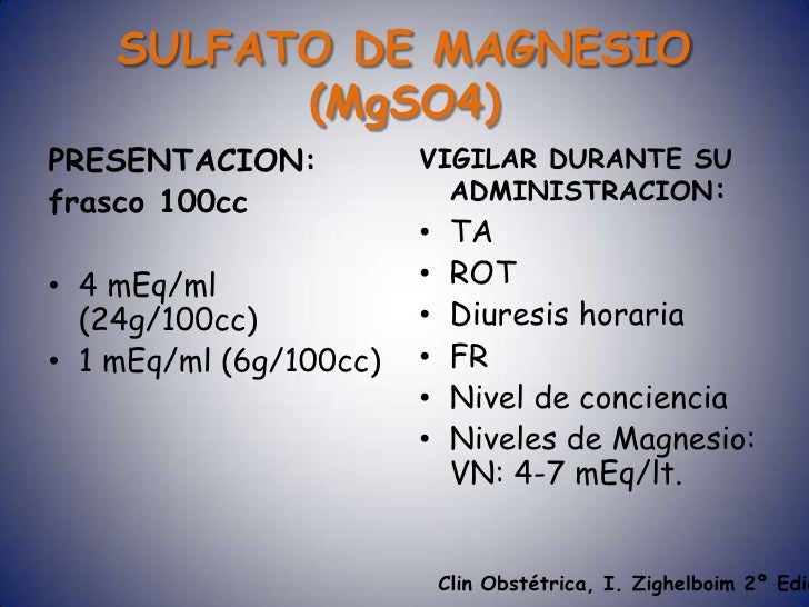 Antidoto De Intoxicacion Por Sulfato De Magnesio es.slideshare.net