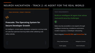 Preecode: AI-Powered Secure Developer Companion in VS Code | PPTX