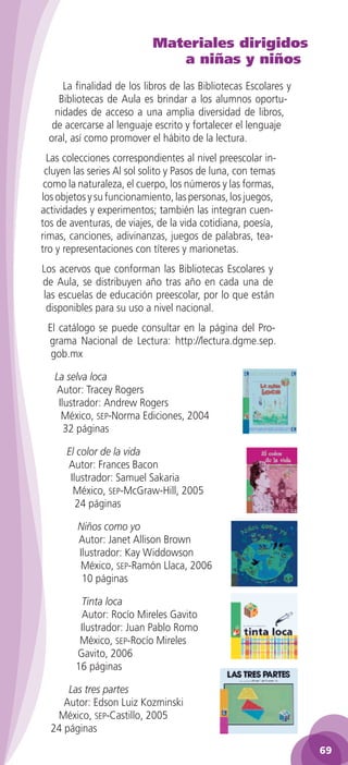 Guía para la Educadora: Segundo grado de Preescolar | PDF