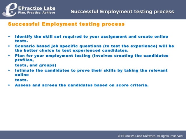 Pre employment test software | PPT