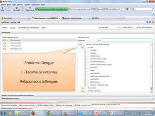 Problema: Dengue1 - Escolha os sintomasRelacionados à Dengue.