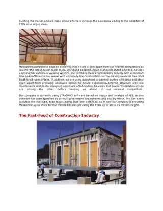 Pre engg buildings | DOCX