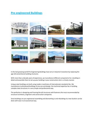 Pre engineered building | PDF